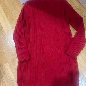 Banana Republic Women's Vibrant Red Turtleneck Sweater dress